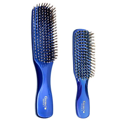 Giorgio Cepillo desenredante suave para el cabello, cerdas de doble longitud para hombres, cabello fino y grueso, masajeador de cuero cabelludo,