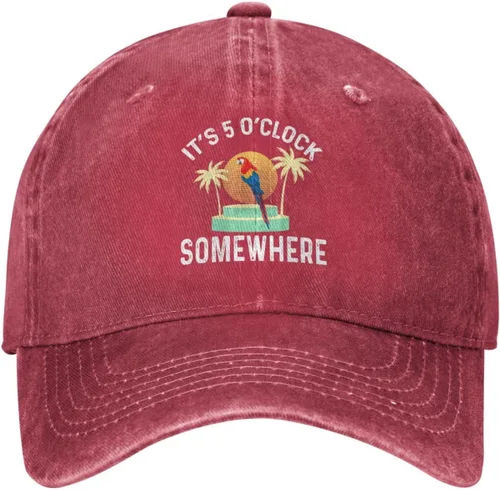 Philysonic 5 Oclock Somewhere Hat It is 5 Oclock Somewhere Hat Gorra de béisbol para mujer, gorra de moda