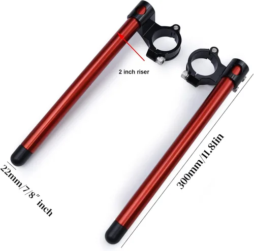 Miniatura 4 de Kit de montaje de abrazadera de tubo de horquilla CNC de 7/8 pulgadas de 0.866 in, con clip en manillares de 1.5 pulgadas, repuesto