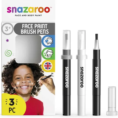 Snazaroo Juego de 5 pinceles de pintura facial, monocromáticos