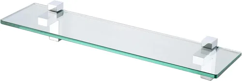 Miniatura 14 de KES BGS3201S35-2 - Estante de vidrio templado de 14 pulgadas de grosor para montaje en pared, rectangular, soporte de níquel cepillado, BGS3201S35-2