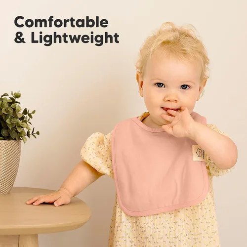 Miniatura 5 de KeaBabies Paquete de 8 baberos orgánicos para bebés para niños y niñas - Baberos súper absorbentes de algodón para bebé niña y niño, baberos