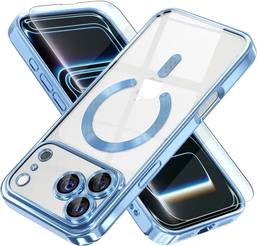 Miniatura 62 de Misea Funda magnética para iPhone 14 compatible con MagSafe [nunca amarillenta] [protección contra caídas de grado militar] protector completo