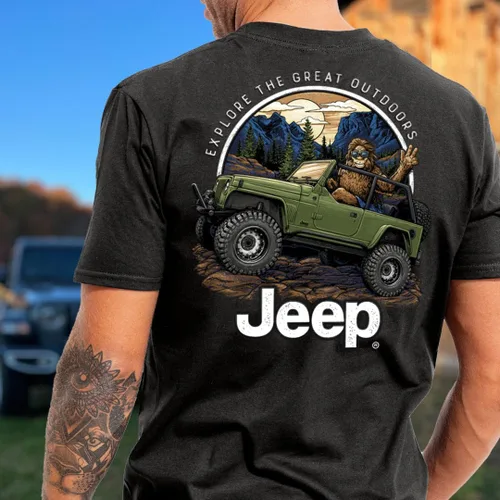 Miniatura 3 de Jeep - Camiseta Libertad, Azul Magneto, Diseño de la Bandera Americana 100% algodón hilado en anillo