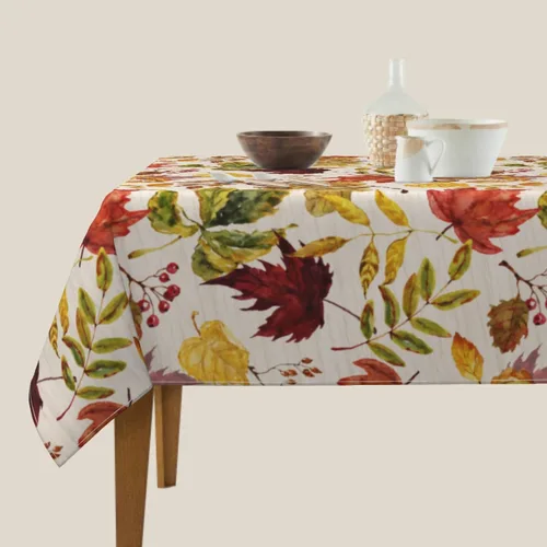 Miniatura 4 de Sweetshow Fall Square Tablecloth 52x52 Inch Fallen Leaves Maple Leaf Print Autumn Thanksgiving Harvest Themed Holiday Wooden Pattern Decorative
