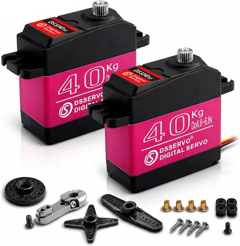 Miniatura 11 de Paquete de 2 DS3218 Digital RC Servo Motor 44.1 lbs Alto Torque Full Metal Gear Impermeable para Baja Coches Robot DIY 270°