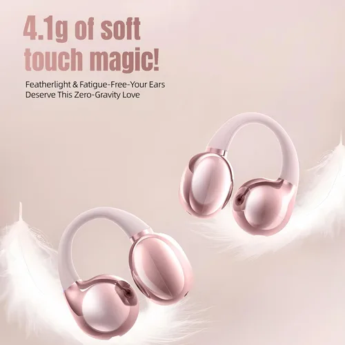 Miniatura 5 de Auriculares abiertos, auriculares inalámbricos con clip Bluetooth 6.0 con funda para pantalla táctil, ligeros de 0.11 oz, auriculares de conducción