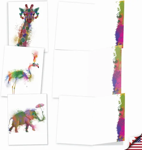 Miniatura 4 de The Best Card Company Juego surtido de cajas de tarjetas de felicitación en blanco, incluye 20 tarjetas + sobres, 10 diseños únicos, refinado