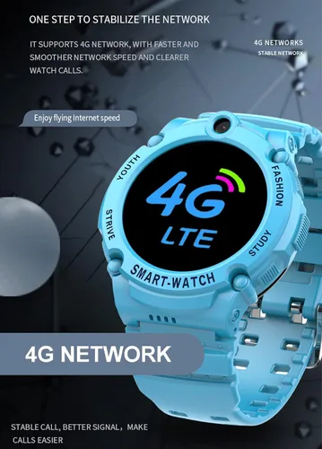 Miniatura 5 de PTHTECHUS Reloj inteligente 4G para niños, reloj inteligente con WiFi, diario, mensajes de voz y videollamadas, ubicación GPS, SOS, cámara