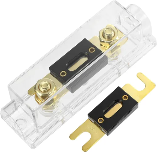 Miniatura 20 de X AUTOHAUX 1 Unidades de audio para coche 0 4 8 calibre en línea ANL portafusibles transparente transparente bloque de fusibles con 2 unids 125A
