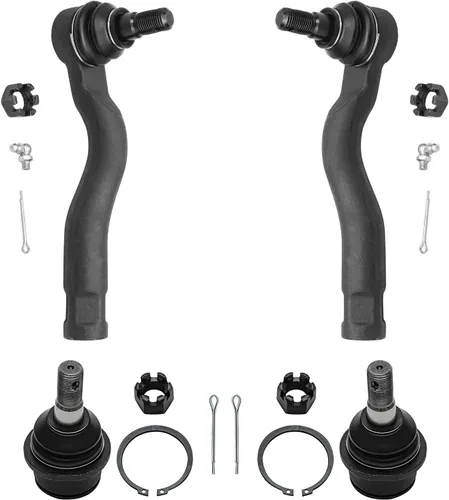 Detroit Axle - Kit de suspensión delantera de 4 piezas para Toyota Tundra 08-20 Sequoia 07-20, 2 extremos de barra de acoplamiento exteriores, 2
