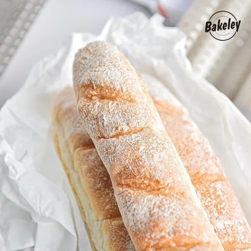 Miniatura 8 de Pan de baguette francés, bandeja perforada para hornear baguette de 2 panes, 14.75 x 9.45 pulgadas, sartén antiadherente ultraventilada para hornear