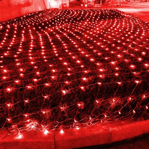 Miniatura 7 de Waterglide - Luces de red de San Valentín para exteriores, 12 x 5 pies, 360 luces LED de malla con 8 modos de iluminación, luces impermeables