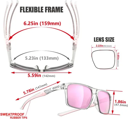 Miniatura 3 de EAZYRUN ER00 - Lentes de sol polarizados HD para mujeres y hombres, pesca, correr, conducir, senderismo, golf, deportes al aire libre