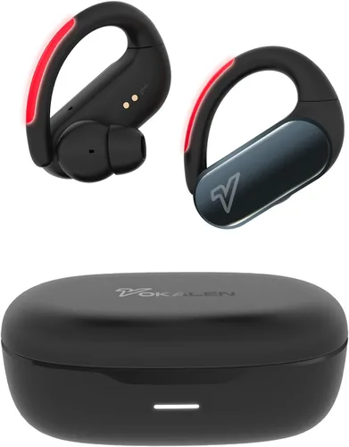 VOKALEN Reflex Pro - Auriculares deportivos inalámbricos con ganchos para los oídos, cancelación activa de ruido, hasta 50 horas de duración de la
