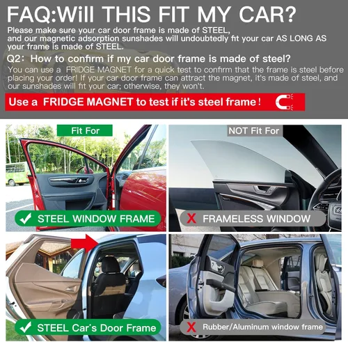 Miniatura 5 de Ovege Parasol para Ventana de Coche - Cortina Parasol para Ventana Lateral, Plisada Sedosa Protección UV Privacidad, Bebé Succión Magnética