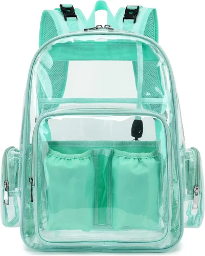 Miniatura 9 de Mochila transparente para pañales para bebés, niñas y niños, bolsas de pañales para mamá para mujeres (negro)