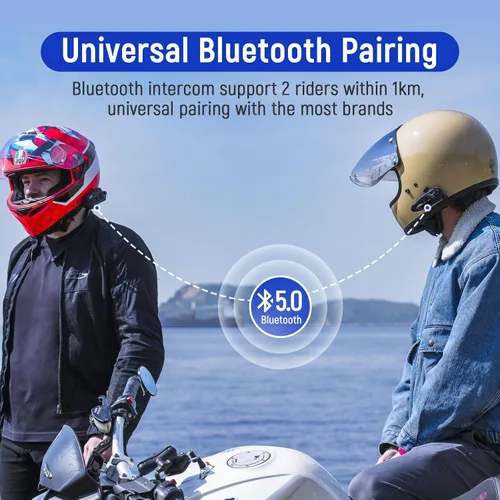 Miniatura 7 de LEXIN MeshCom - Auriculares Bluetooth para motocicleta, sistema de comunicación de malla para 24 conductores, intercomunicador de casco