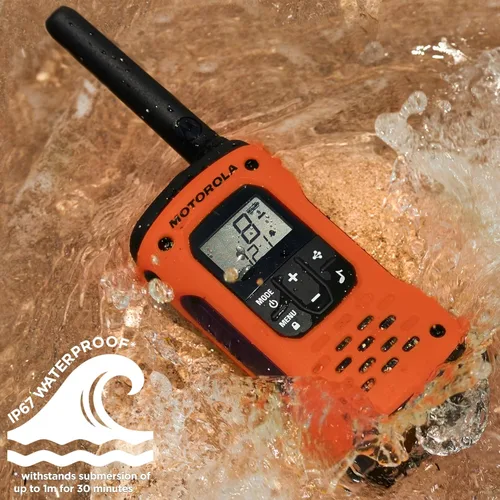 Miniatura 5 de Motorola Solutions, Radios portátiles FRS, T605_H2O, Talkabout, radios bidireccionales impermeables Walkie Talkie Preparación de emergencia