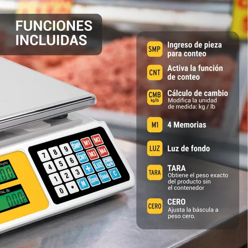 Miniatura 6 de Báscula electrónica Pretul 88.2 lbs de capacidad multifunción