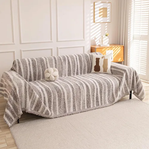 Miniatura 21 de MEETSKY Funda Negra de Silla de Tamaño Grande, Funda de Chenilla para Sillón/Sofá de 1 Cojín para Perro, Fundas de Sofá Protector de Muebles