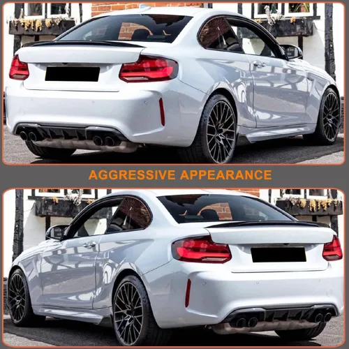Miniatura 2 de Alerón trasero del maletero para BMW Serie 2 F22 F87 M2 Coupé 2014-2020 220i 228i 230i M235i M240i Negro Brillante Tapa trasera del maletero