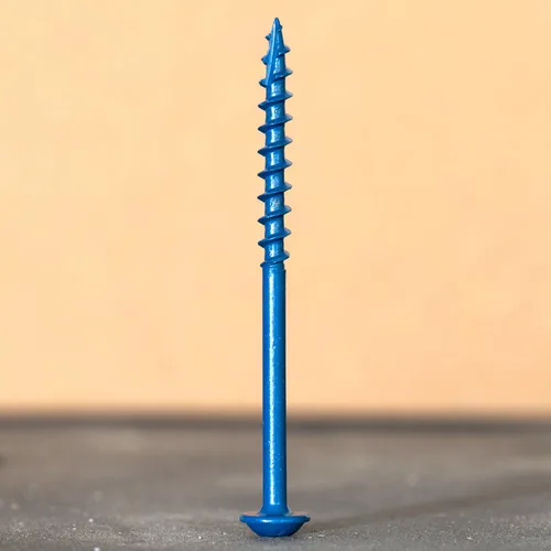 Miniatura 4 de Tornillos para Agujeros de Bolsillo #8×1-1/4 Pulgadas, 300 Piezas, Tornillos para Madera para Carpintería con Recubrimiento Azul, Cabeza de Impulsor