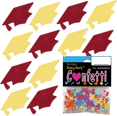 Miniatura 27 de Confetti Grad Cap Negro, Azul Marino Combo - 2 bolsas de media onza (1 oz)