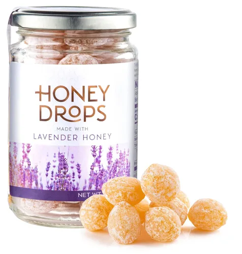 Gourmanity Gotas de miel hechas con miel de lavanda, toque afrutado y floral, cuidadosamente hechas a partir de miel natural, regala a tu familia