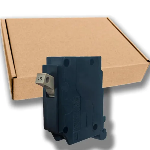 Interruptor de circuito de 15 Amp, 1 polo, tipo de enchufe de 3/4 de pulgada, disyuntor de caja moldeada compatible con centros de carga OEM, 10KA