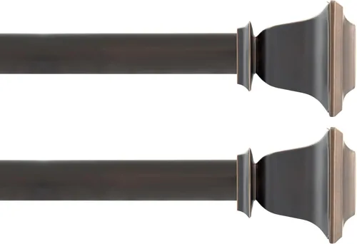 Miniatura 37 de Deco Window - Varilla ajustable para cortinas para ventanas de 18 a 44 pulgadas, poste de hierro de 1 pulgada extendible de alta resistencia