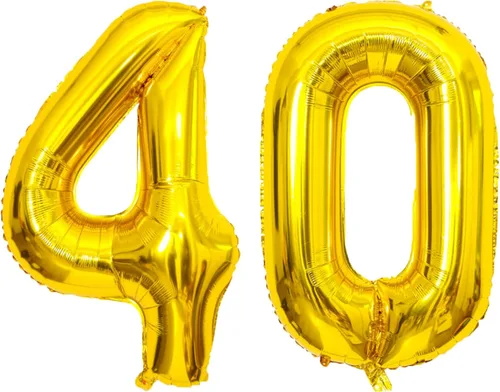 Miniatura 30 de SINBEE Globo dorado del número 10, papel de aluminio Mylar de 40 pulgadas, decoración de fiesta reutilizable para cumpleaños, aniversario, Oro