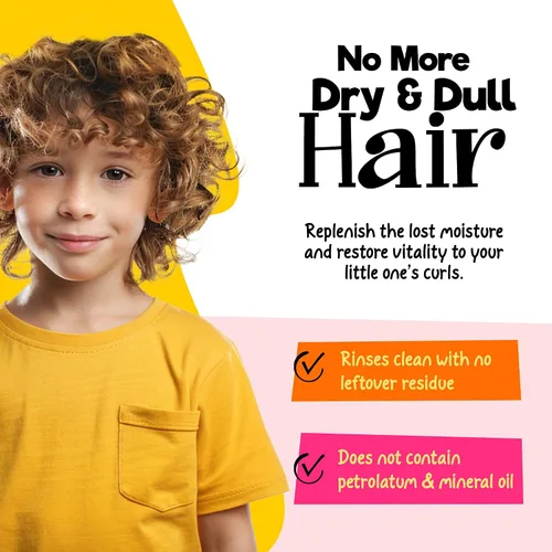 Miniatura 5 de CurlyKids Crema mixta para el cuidado del cabello para niños, amarillo 6 onzas