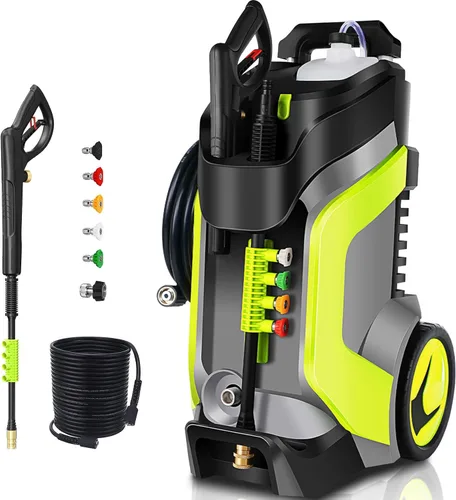Miniatura 10 de Lavadora a presión eléctrica 5000PSI 4.0GPM con manguera de presión M22-0.551 in 33 pies, rociadores eléctricos de alta presión con limpiador