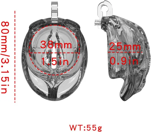 Miniatura 4 de Jaula de castidad de silicona suave para hombres, diseño de clítoris y vagina con cinturón de castidad ajustable, cómodo de uso a largo plazo