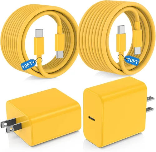 Miniatura 18 de Cargador súper rápido tipo C de 45 W para Samsung Galaxy S25/S24/S23 Ultra, cargador de teléfono USB C Android con cables tipo C de 6 pies/10 pies