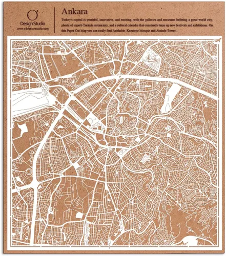 Miniatura 92 de O3 Design Studio Aberdeen - Mapa de papel cortado en papel blanco de 12 x 12 pulgadas