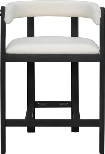 Miniatura 5 de Christopher Knight Home Rylan - Juego de 2 taburetes tapizados de tela moderna en forma de U para comedor, altura de encimera, taburete de madera
