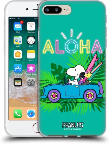 Miniatura 48 de Head Case Designs Peanuts Tropical Surf Snoopy Aloha Disco Gel Funda con licencia oficial [protección de grado militar] compatible con Apple iPhone
