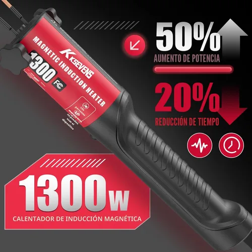 Miniatura 3 de Calentador de inducción de 1300 W 110 V, extracción de pernos, herramienta de calentador de inducción magnética de mano con 5 bobinas