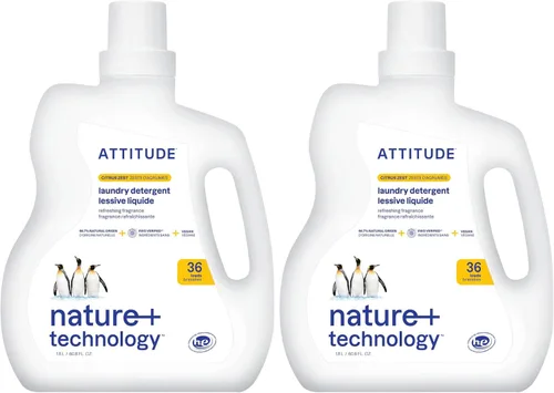 Miniatura 8 de ATTITUDE Detergente Líquido para Ropa, Verificado por EWG, Compatible con Lavadoras de Alta Eficiencia (HE), Basado en Plantas y Vegano, Jabón