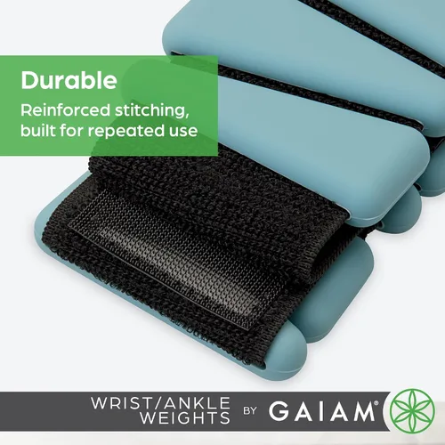 Miniatura 4 de Gaiam Wrist and Ankle Weights, Wearable Bracelet to Strengthen, Tone & Sculpt, Adjustable Ankle Weights for Women & Men for Yoga, Dance, Pilates