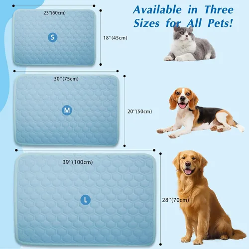 Miniatura 7 de Tapete refrescante para perros, grueso y transpirable Q-MAX>0.45, cama refrescante para perros, fibra fría y parte inferior antideslizante, cama