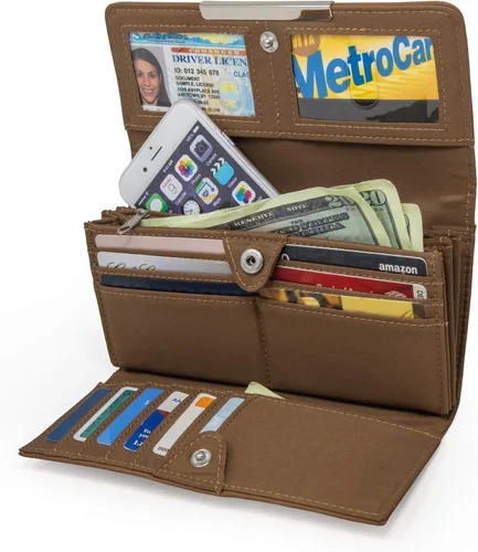 Miniatura 2 de Mundi - Cartera File Master con bloqueo RFID para mujer con bolsillo para cambio