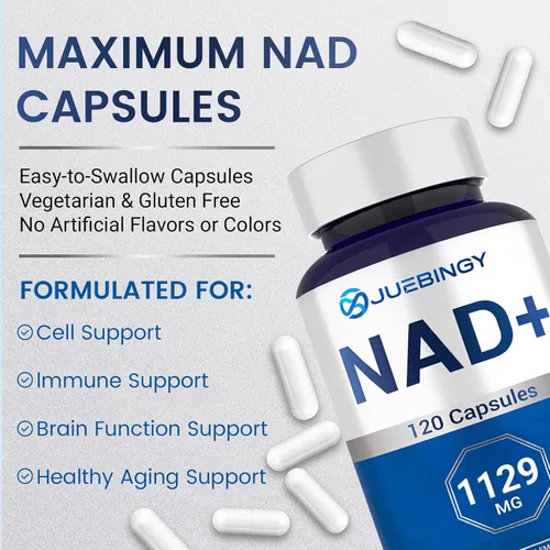 Miniatura 2 de Suplemento NAD+ 120 cápsulas – NAD+ liposomal con resveratrol para energía celular y vitalidad diaria – Fórmula de alta absorción para hombres