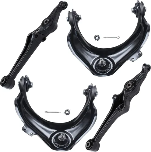 Miniatura 202 de Detroit Axle - Brazos de control superiores traseros para Chrysler 300 Dodge Challenger Charger Magnum, reemplazo del conjunto de brazos de control