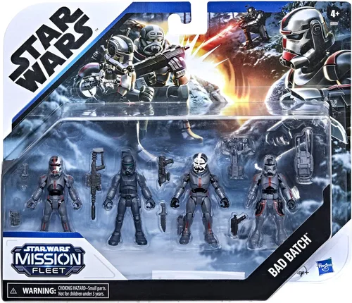 Miniatura 3 de STAR WARS Mission Fleet Clone Commando Clash - Figura de acción a escala de 2.5 pulgadas, paquete de 4 con múltiples accesorios, juguetes para niños