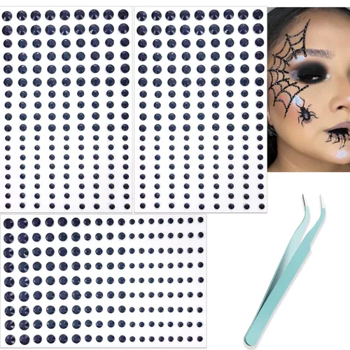 Miniatura 21 de NOOEPC Gemas faciales para el cabello, joyas autoadhesivas para la cara, joyas para los ojos, diamantes de imitación para la cara, gemas