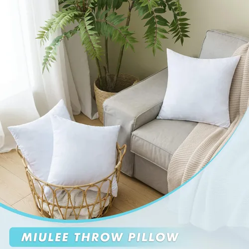 Miniatura 2 de MIULEE Paquete de 2 rellenos de almohada de 12 x 20 pulgadas, almohadas decorativas de espuma viscoelástica triturada de enfriamiento, ajustables