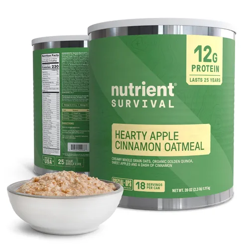 Harina de avena instantánea con alto contenido de proteínas, manzana y canela, suministros de preparación liofilizados y suministro de alimentos de